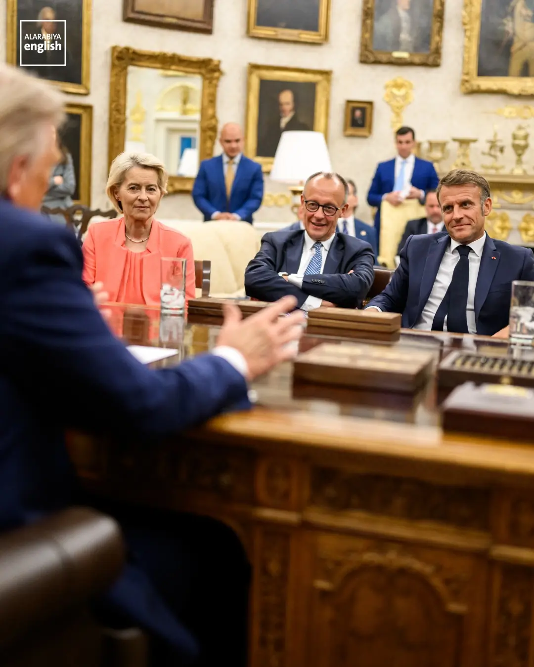 Meeting of European Leaders with Donald Trump, at Washington.